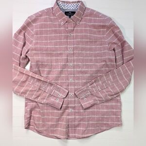Michael Brandon Light Red Slim Fit Button Down Shirt